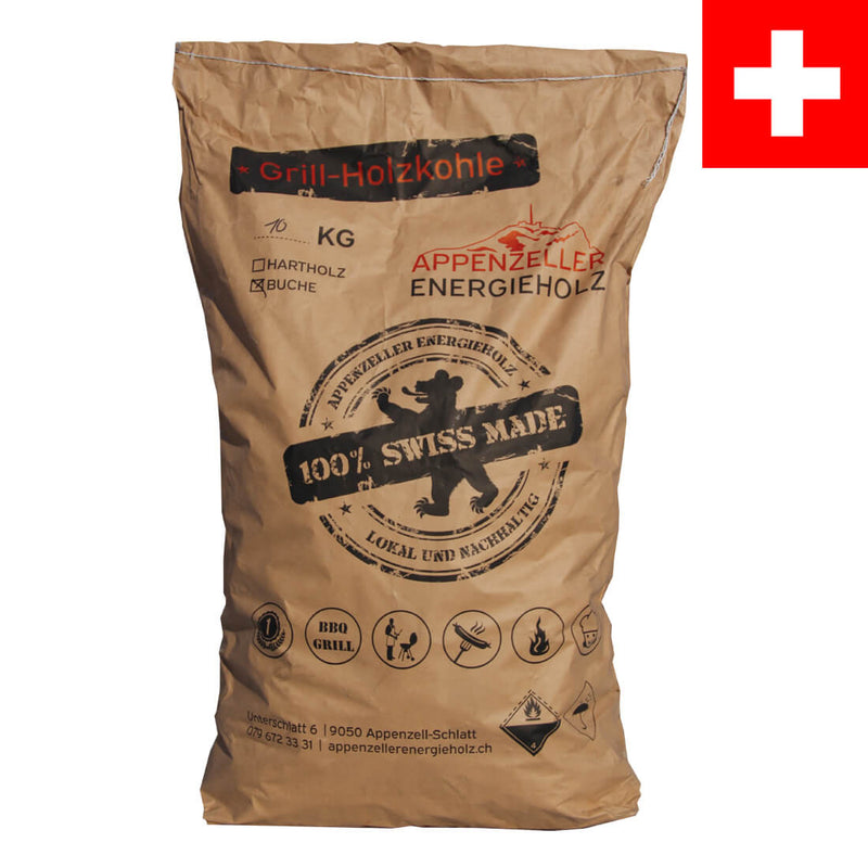 Holzkohle 10kg | Swiss Made an Lager NUR AUF ABHOLUNG IM SHOP - Zubehör - Appenzeller Holzkohle