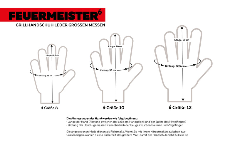 Leder-Handschuhe | Gr.8 - Zubehör - Feuermeister