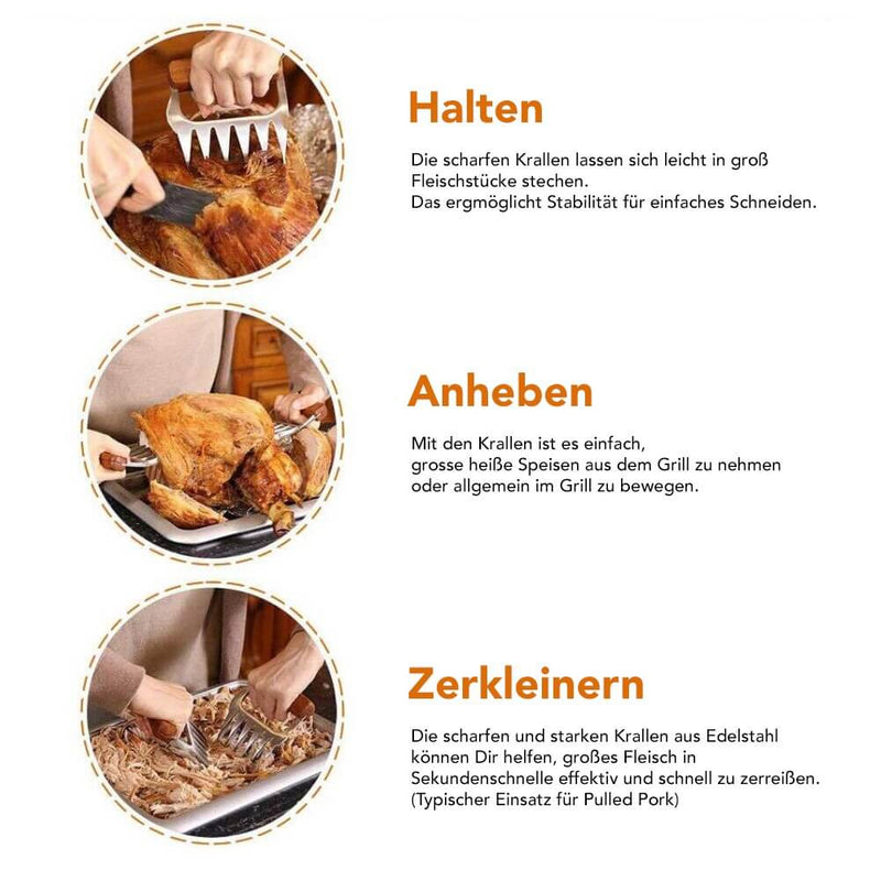 Pulled Pork Gabeln | Edelstahl - Zubehör - Pelletgrill.ch