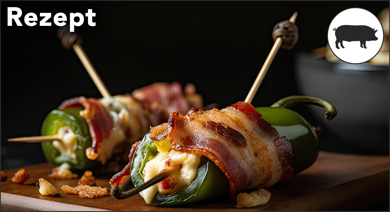 Gefüllte Jalapeños im Speckmantel | 45 Minuten Aufwand Gefüllte Jalapeños im Speckmantel | 45 Minuten Aufwand