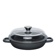 Schmorpfanne m. Glasdeckel 24 cm Grau - Zubehör - Riess