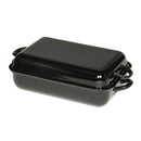 Bräter emailiert schwarz | L - 43.5 x 25.6 cm - Zubehör - Riess