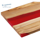 Servierbrett Rot - Olivenholz - 45 x 22 x 1.5 cm - Zubehör - Zassenhaus