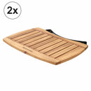 Acacia Holz-Seitentische für Small EGG | 2 Stück - Zubehör - Big-Green-Egg
