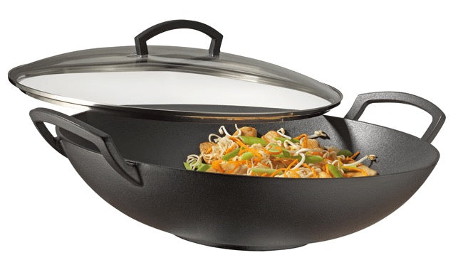 Wok Gusseisen mit Glasdeckel ø 35 cm - Zubehör - Spring Switzerland