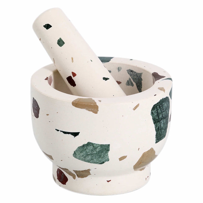 Mörser mit Stössel Terrazzo - ø 12 x 9 cm - Zubehör - Zeller-Present
