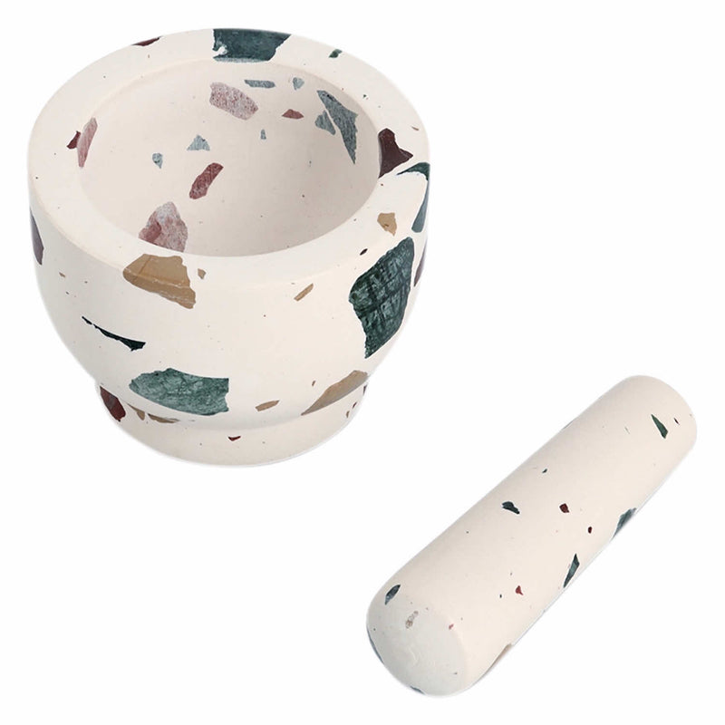 Mörser mit Stössel Terrazzo - ø 12 x 9 cm - Zubehör - Zeller-Present