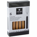 Pellgabeln Naturholz - 6 Stück - Zubehör - Heidi