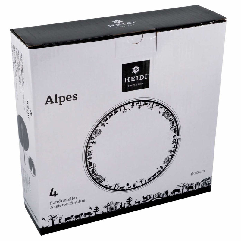 ALPES set Fondueteller | 4 Stück - Zubehör - Heidi