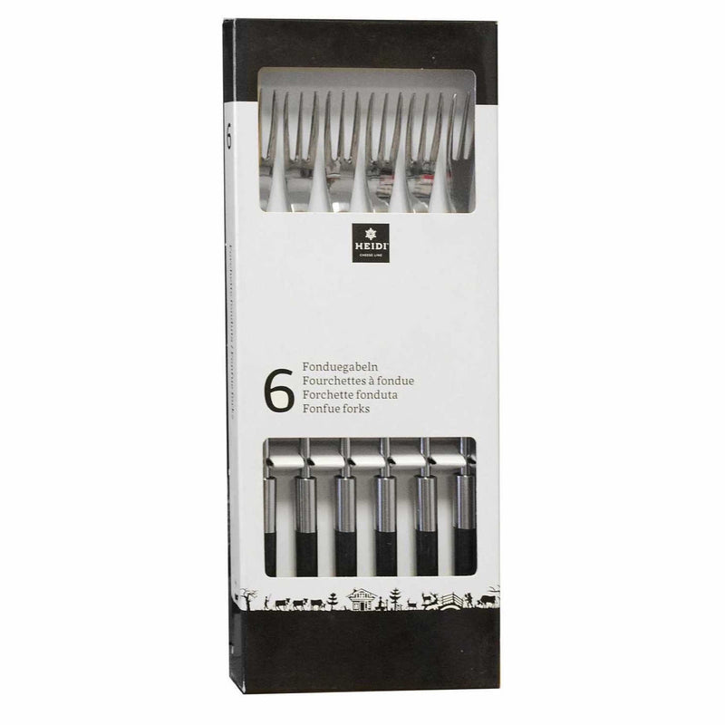 Fonduegabeln Edelstahl / ABS | 6 Stück - Zubehör - Heidi