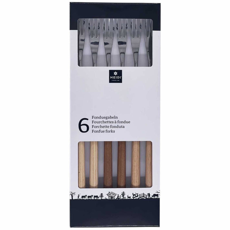 Fonduegabeln Set Bunter Mix | 6 Stück - Zubehör - Heidi