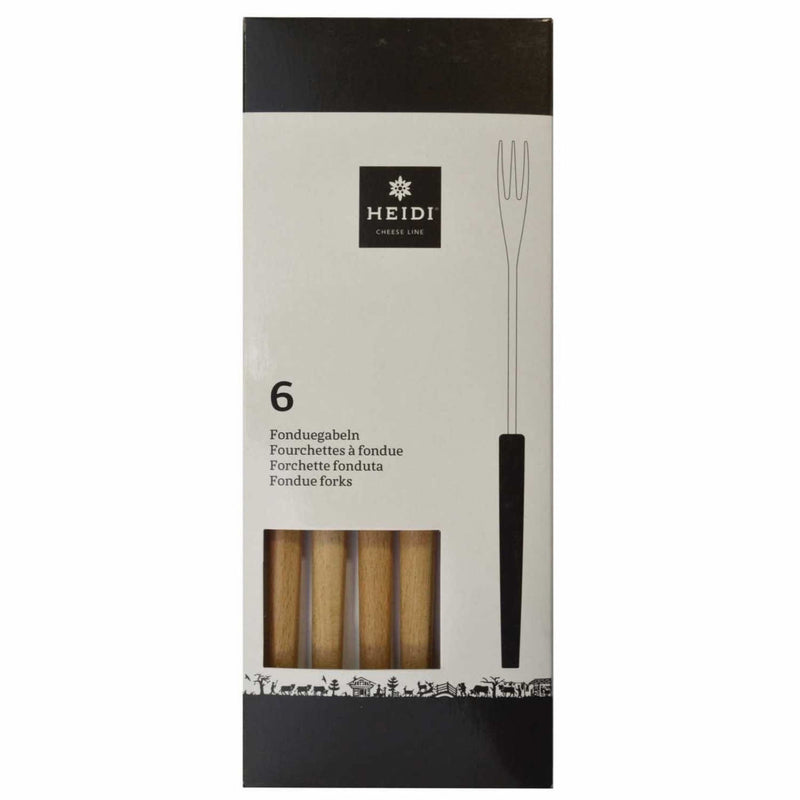 Fonduegabeln Buchengriff | 6 Stück - Zubehör - Heidi