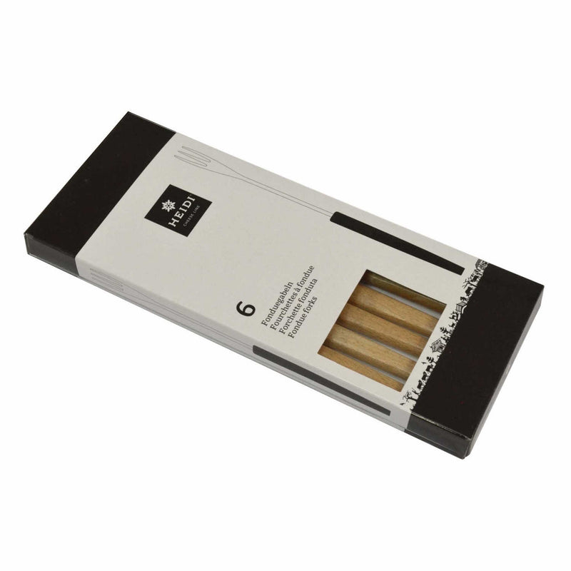 Fonduegabeln Buchengriff | 6 Stück - Zubehör - Heidi