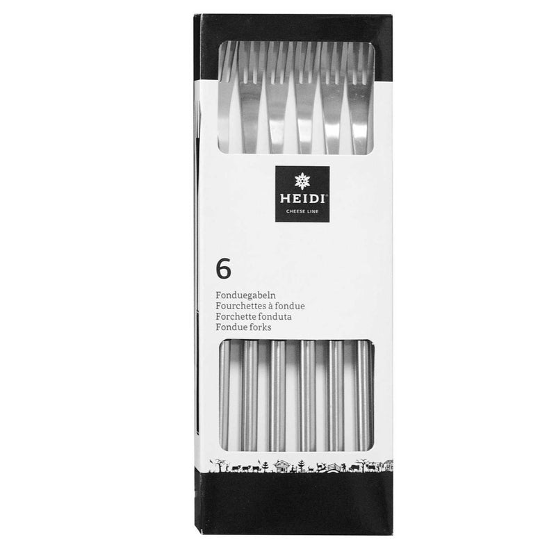 Fonduegabeln Edelstahl | 6 Stück - Zubehör - Heidi