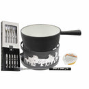 SILVER Appenzell Fondue-Set - 9 teilig - Zubehör - Heidi