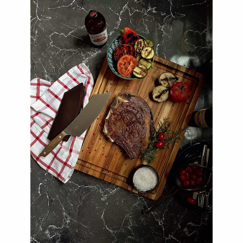 Scandi Servierbrett mit Saftrille - 51 x 38 cm - Zubehör - Teak Haus