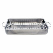 Grillbräter Inox mit Einsatzgitter | 34 x 24 x 5.5 cm - Zubehör - ELO Basic