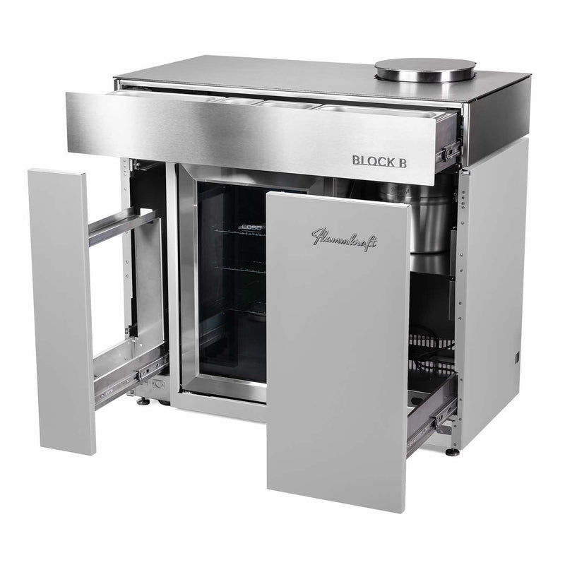 BLOCK B - Barmodul mit Kühlschrank