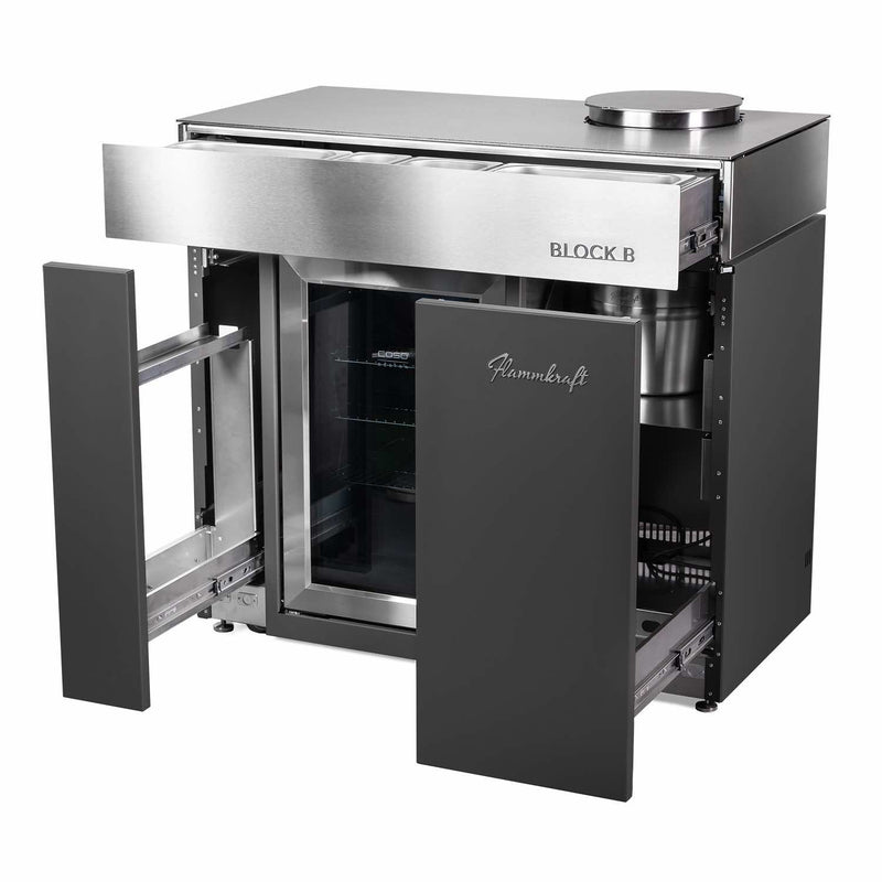 BLOCK B - Barmodul mit Kühlschrank - Zubehör - Flammkraft