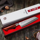 Damast Santoku | Griff aus Rosenholz - Zubehör - HEZHEN