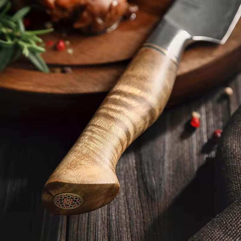 Damast Steakmesser | Griff aus Bergahorn - Zubehör - HEZHEN
