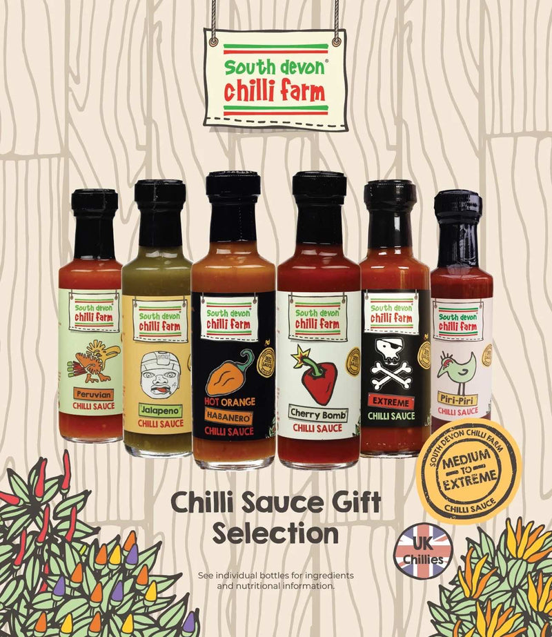 Hot Six Chilli Sauce Gift Pack - Zubehör - South Devon Chilli Farm