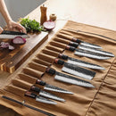 Messer Tasche hellbraun | für bis zu 12 Messer - Zubehör - HEZHEN