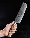 Damast Nakiri | Griff aus Bergahorn - Zubehör - HEZHEN