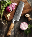 Damast Nakiri | Griff aus Bergahorn - Zubehör - HEZHEN