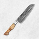 Damast Santoku | Griff aus Bergahorn - Zubehör - HEZHEN