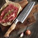 Damast Santoku | Griff aus Bergahorn - Zubehör - HEZHEN