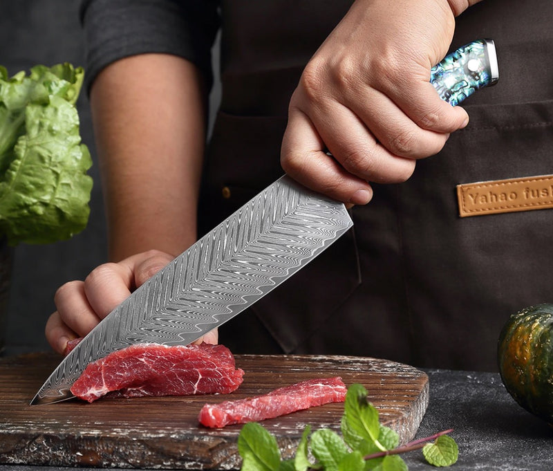 Damast Chefmesser | Pearl-Line - Zubehör - Ironwood