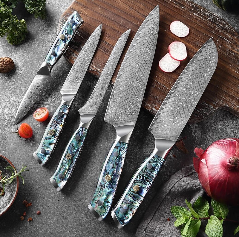 Damast Chefmesser | Pearl-Line - Zubehör - Ironwood