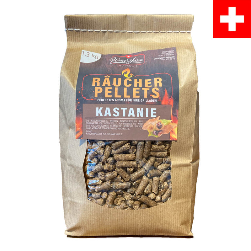 Kastanie | Räucherpellets Swiss Made - Pellets - Wood-Farm