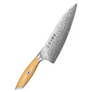 Damast Chefmesser | Griff aus Olivenholz - Zubehör - HEZHEN