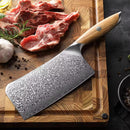 Damast Hackmesser | Griff aus Olivenholz - Zubehör - HEZHEN