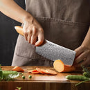 Damast Nakiri | Griff aus Olivenholz - Zubehör - HEZHEN