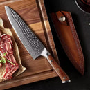 Damast Chefmesser 8" | Wüsteneisenholz - Zubehör - XINZUO