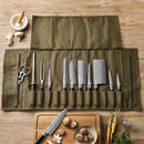 Messertasche Grün - Bis zu 12 Messer - Zubehör - Ironwood