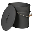 Ascheeimer mit Deckel BLACK | 40 x 28 x 35 cm - Zubehör - Lienbacher