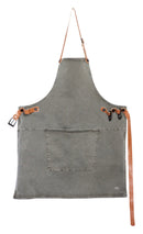 Schürze BBQ Canvas grau/grün - One Size - Zubehör - DutchDeluxes