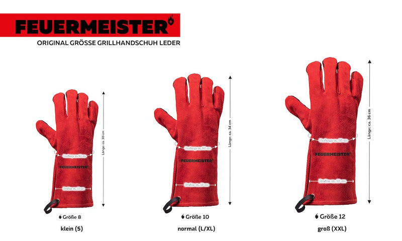 Leder-Handschuhe | Gr.12 - Zubehör - Feuermeister