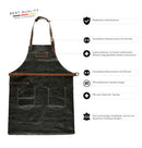 Lederschürze anthrazit | Gr. 3 - Zubehör - Feuermeister